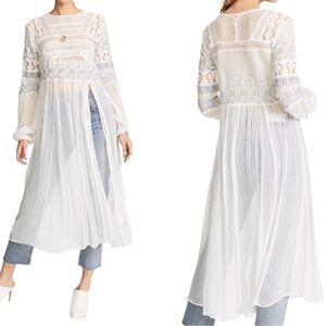 NWT Free People Sweet Sunny Days Gauze Tunic / Dress Ivory Small Retail $168.00